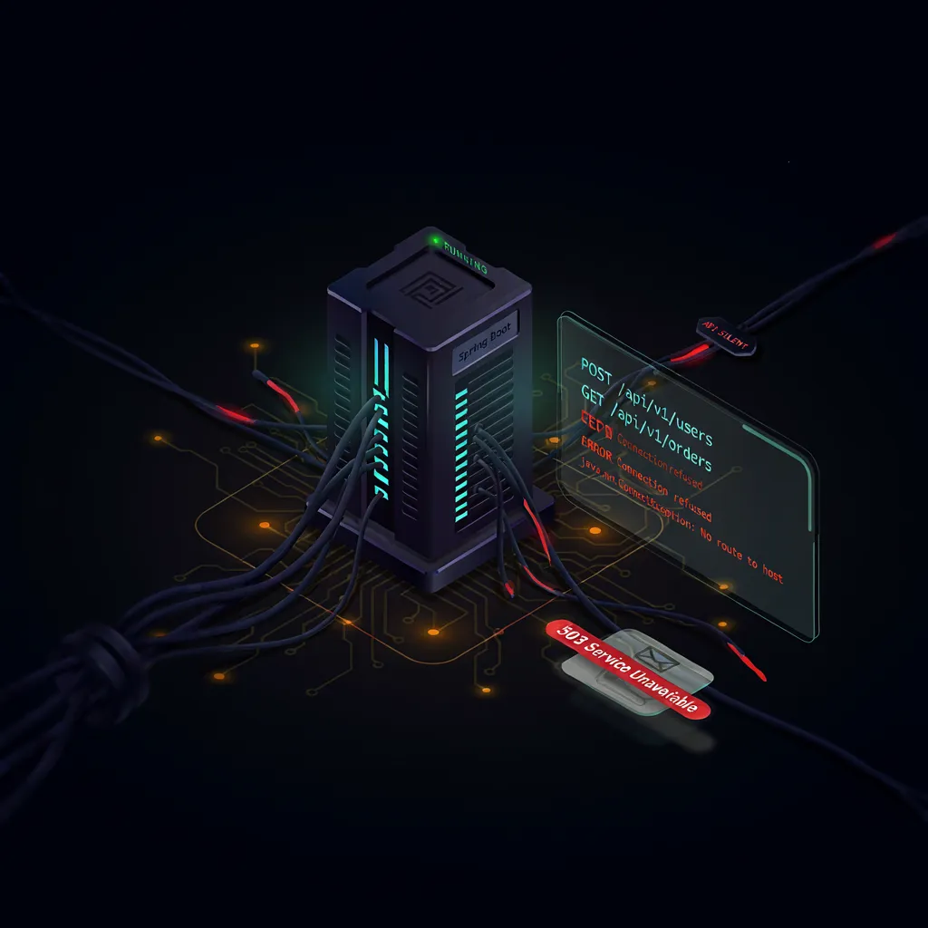 spring boot application starts but api not responding